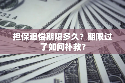 北京担保追偿期限多久？期限过了如何补救？