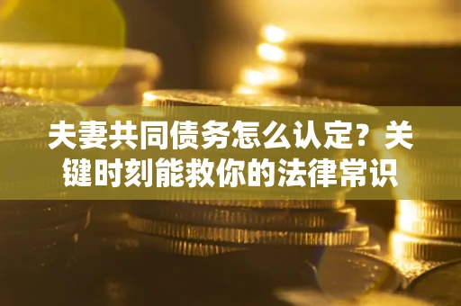 北京夫妻共同债务怎么认定？关键时刻能救你的法律常识