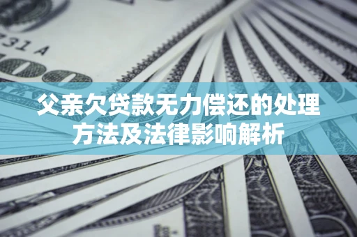 北京父亲欠贷款无力偿还的处理方法及法律影响解析